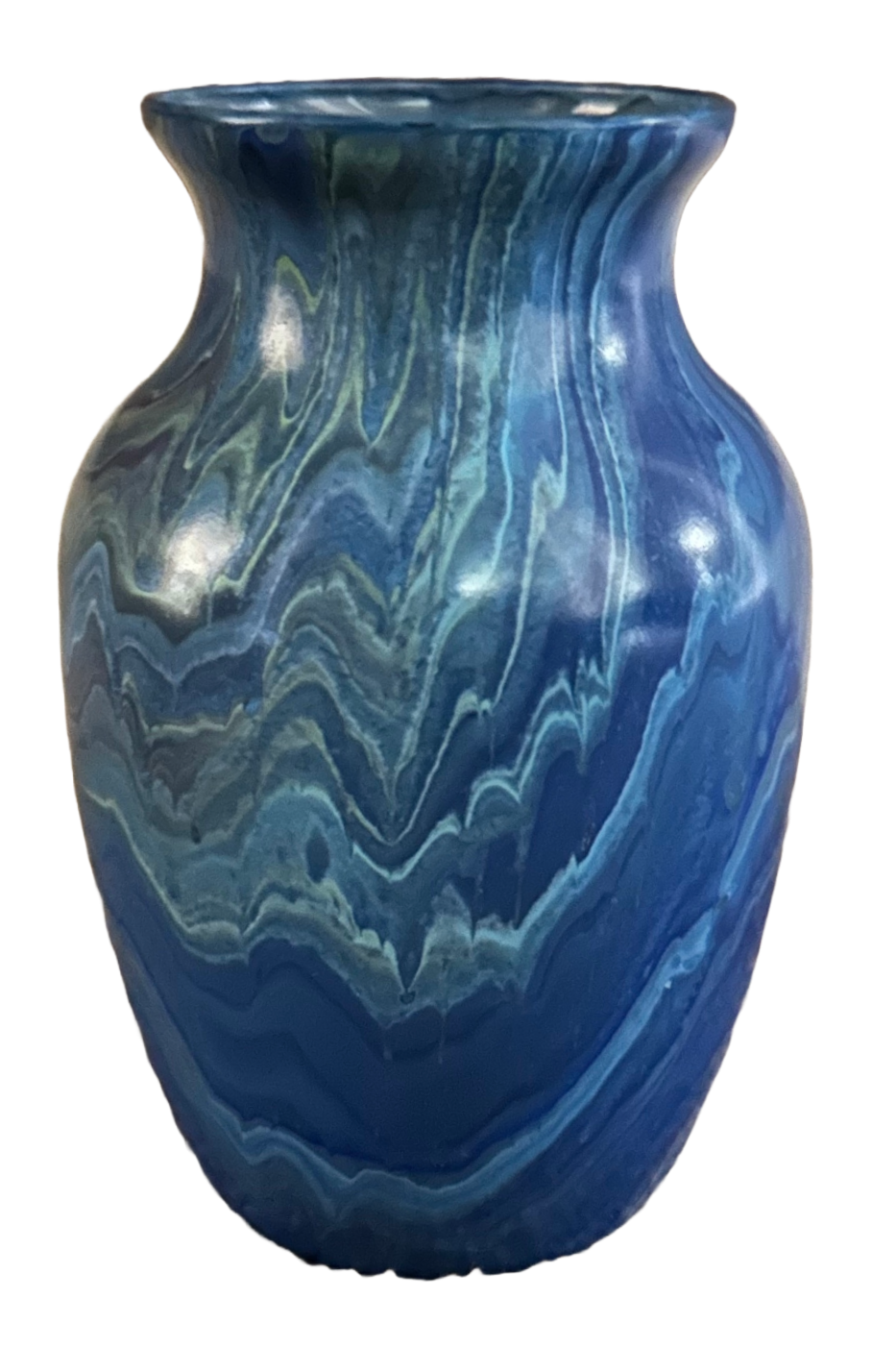 Decorative Blue and Gray Vase
